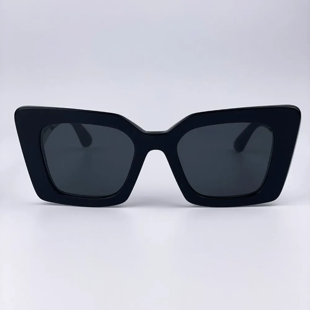 NEW Burberry BE4344 Daisy 300187 Black Dark Gray Square Women Sunglasses